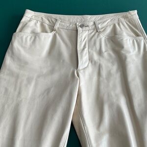 WILSONS LEATHER PELLE STUDIO Tan/Cream Leather Pants Size 10